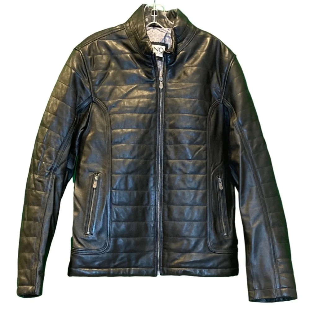 NWT Pino by Pinoporte Dino Leather Bomber Jacket - Sz M